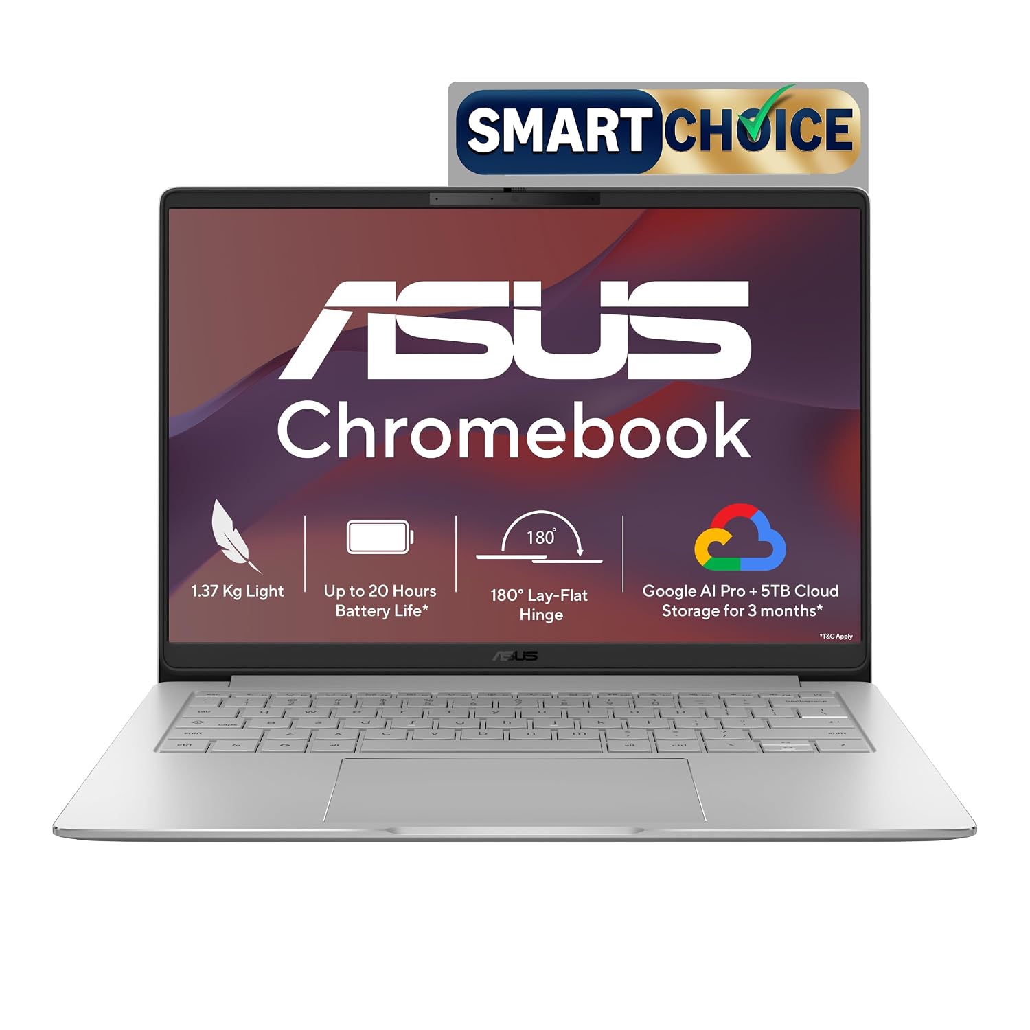 ASUS Chromebook CM1405 14-Inch FHD Laptop | MediaTek Kompanio 540, 4GB RAM, 64GB SSD, Chrome OS