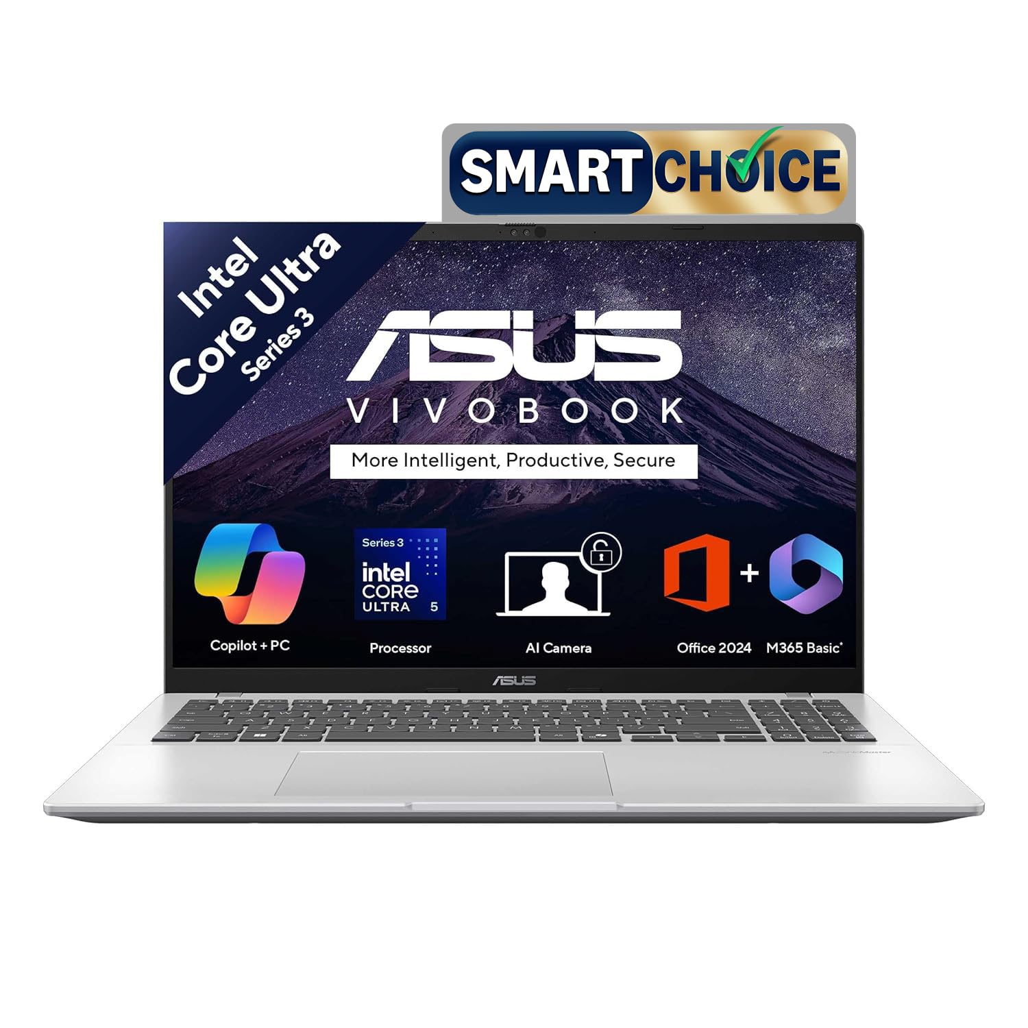 ASUS Vivobook 16 (2026),Smartchoice,Intel Core Ultra 5 325 (Series 3),16GB RAM,512GB SSD,FHD+, Copilot+ Laptop