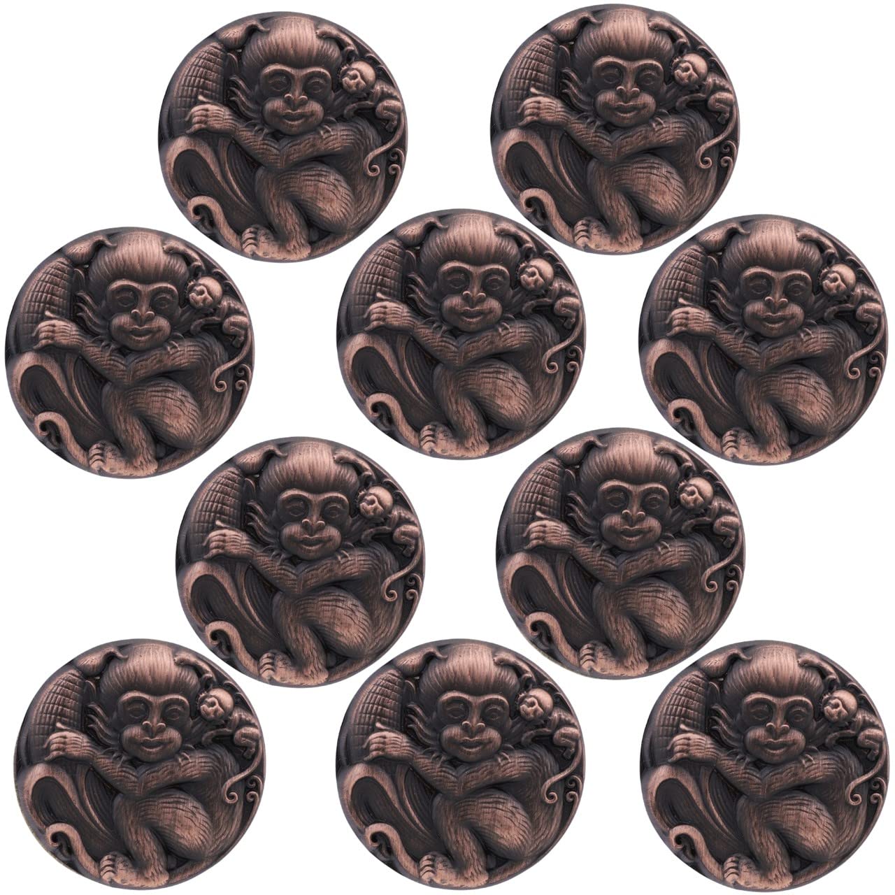 Atom 1.3 Inches Zinc Cabinet Puller Knobs, Copper Antique Finish, Office Wardrobe Door Handle, Kitchen Drawer Cupboard F