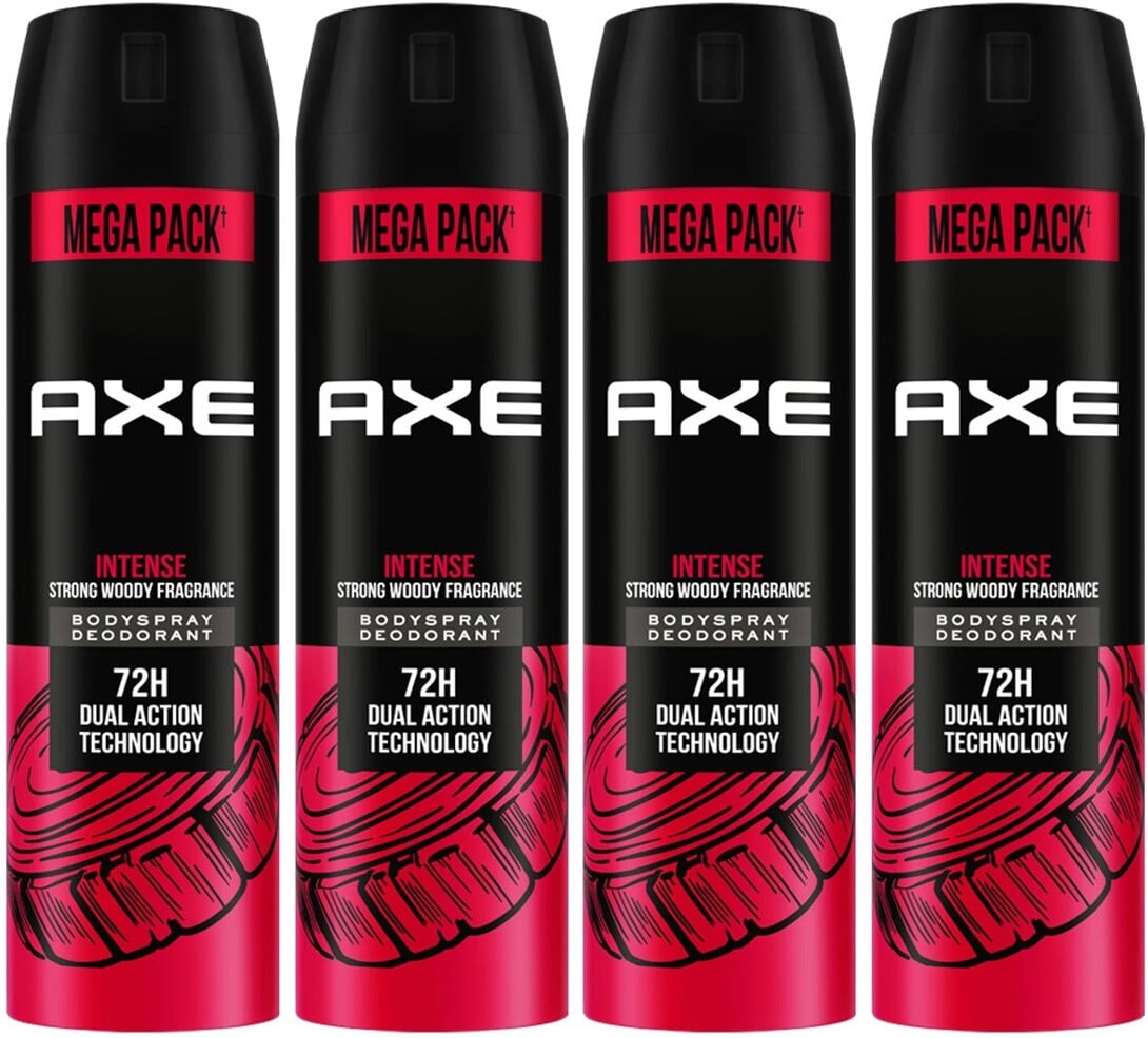AXE Intense Body Spray - For Men (860 ml, Pack of 4)