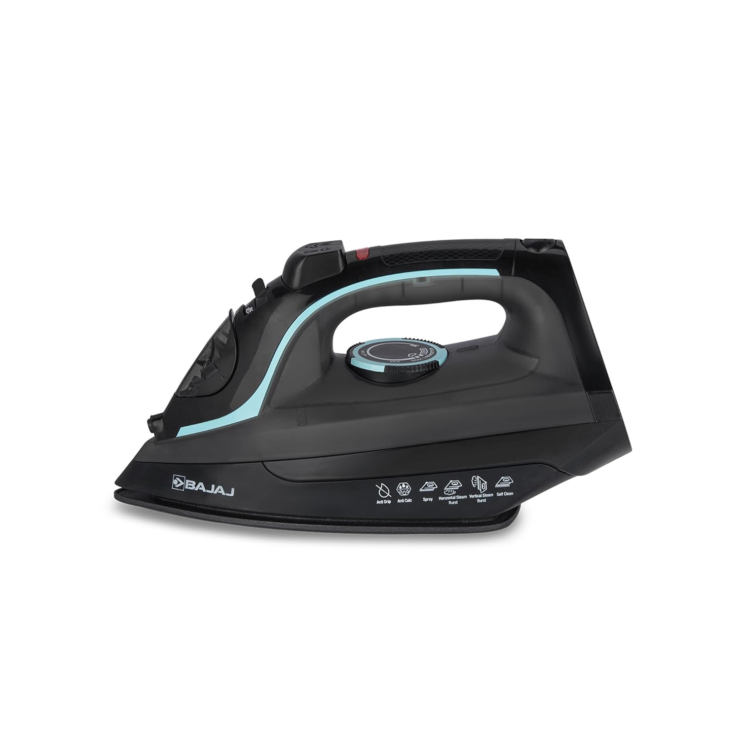 Bajaj MX 45 Steam Aluminium Soleplate Iron | 2000 Watts Power For Faster Ironing | Non Stick German Coated Technology