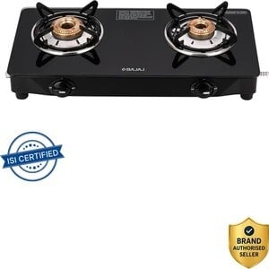BAJAJ UCX 2B Glass Manual Gas Stove (2 Burners)