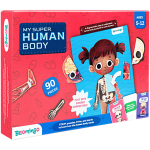Bb : Bloomingo My Super Human Body Magnetic Puzzle & Trivia Cards, 1 pc