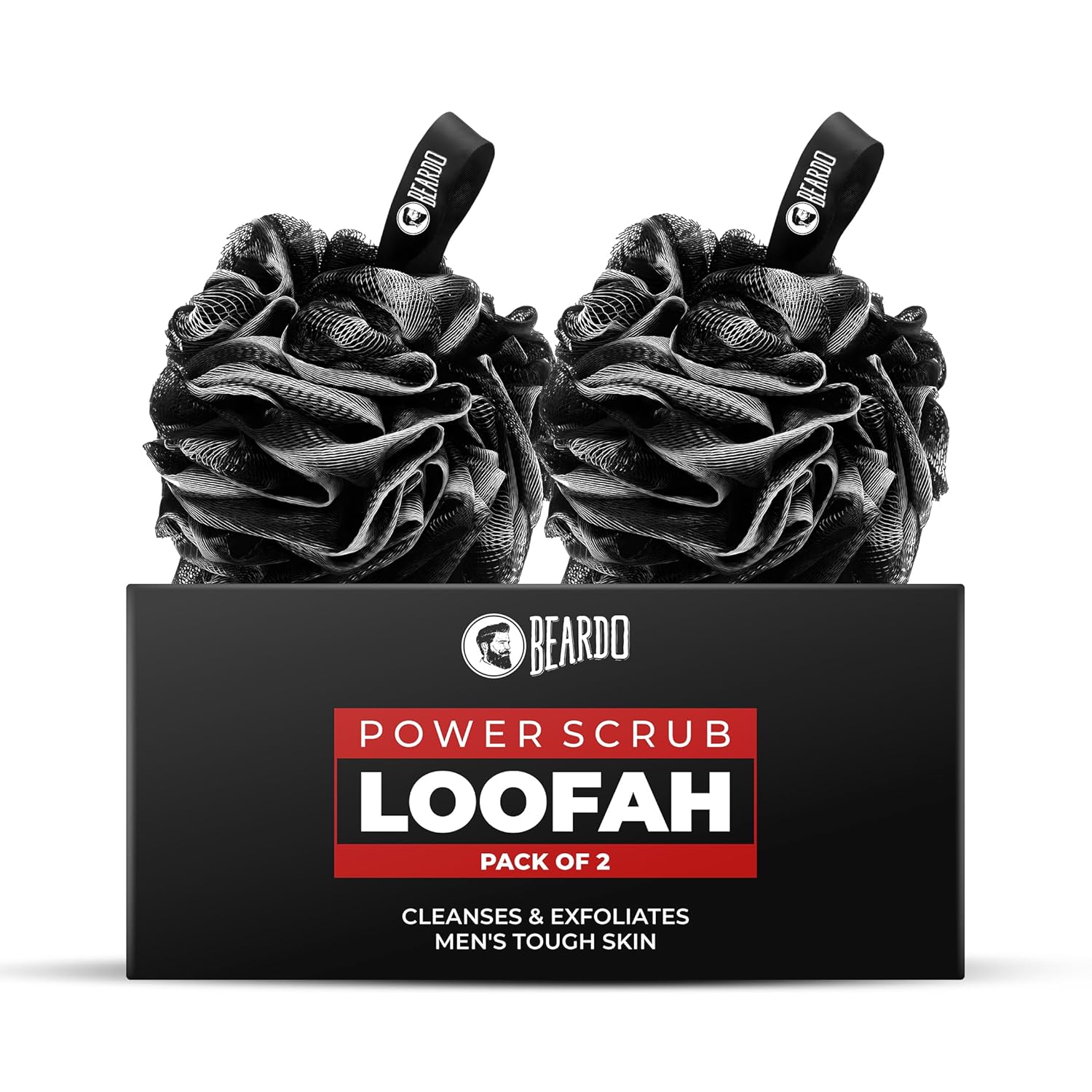 Beardo Power Scrub Large Loofah for bathing for men | Loofah Scrubber Exfoliator removes dead skin & Controls Oil