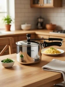 BERGNER BE Essentials Tripro Triply Stainless Steel Inner Lid 3 L Induction Bottom Pressure Cooker (Triply, Stainless St