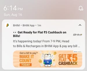 BHIM: Flat Rs. 5 Cashback on Bill Payments | 7-9 PM Today | MTV - Rs. 100