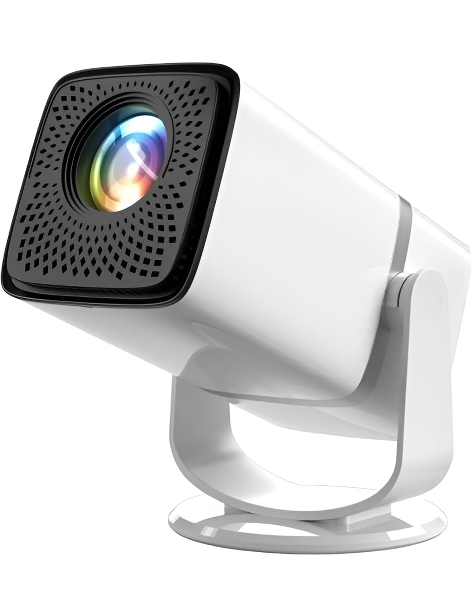 BIGASUO (2YEAR Warranty) Projector 4k Ultra Full HD 1080p Native, Automatic Home Projector for Room | 300 ISO | Rotatabl