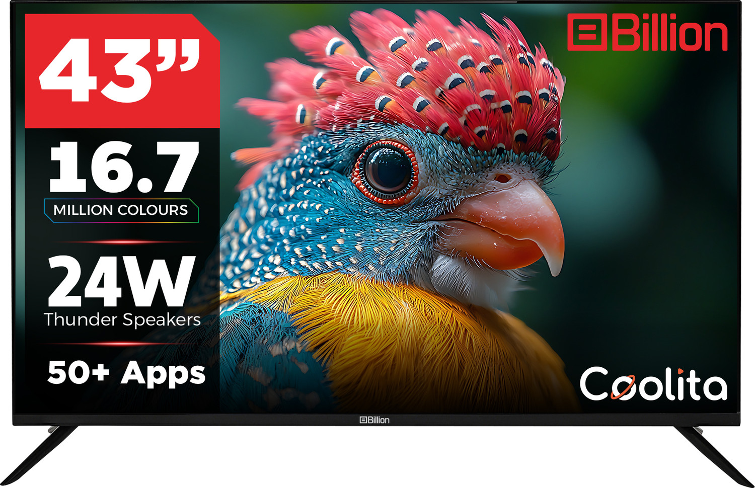 Billion 109 cm (43 inch) Full HD LED Smart Coolita TV 2026 Edition (43FHDCDBEE5B)