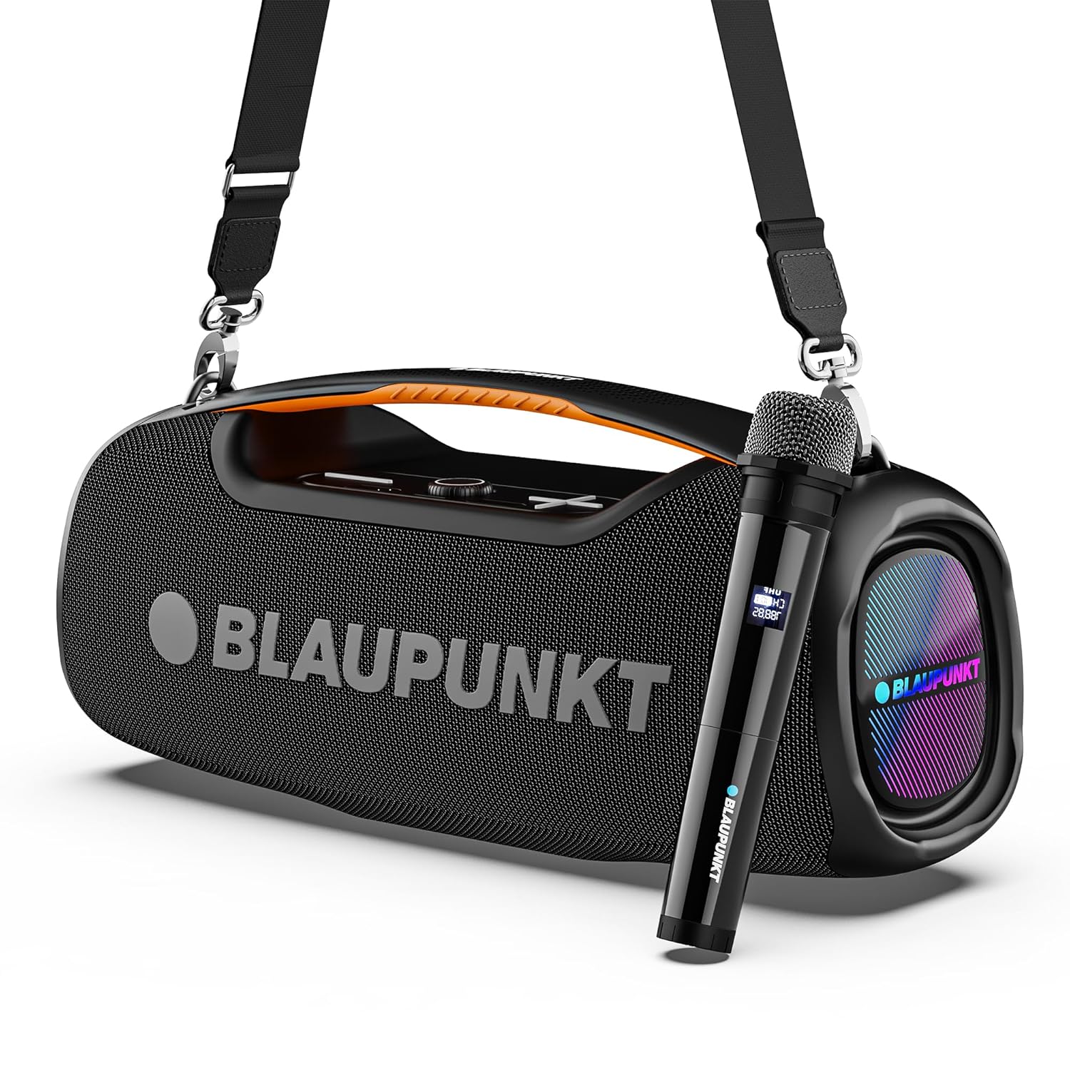 Blaupunkt Atomik Knightz 100W King of Party Speaker Boombox I Thumping Bass |Huge 15,600mAh Battery