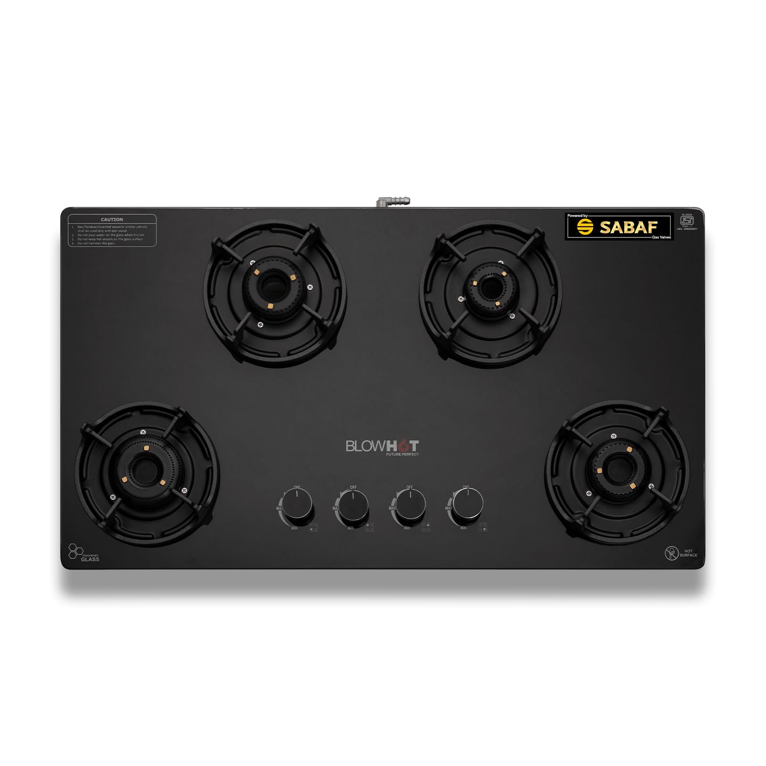 BLOWHOT Amber 4 Burner Premium Manual-Ignition Hybrid Gas Stove