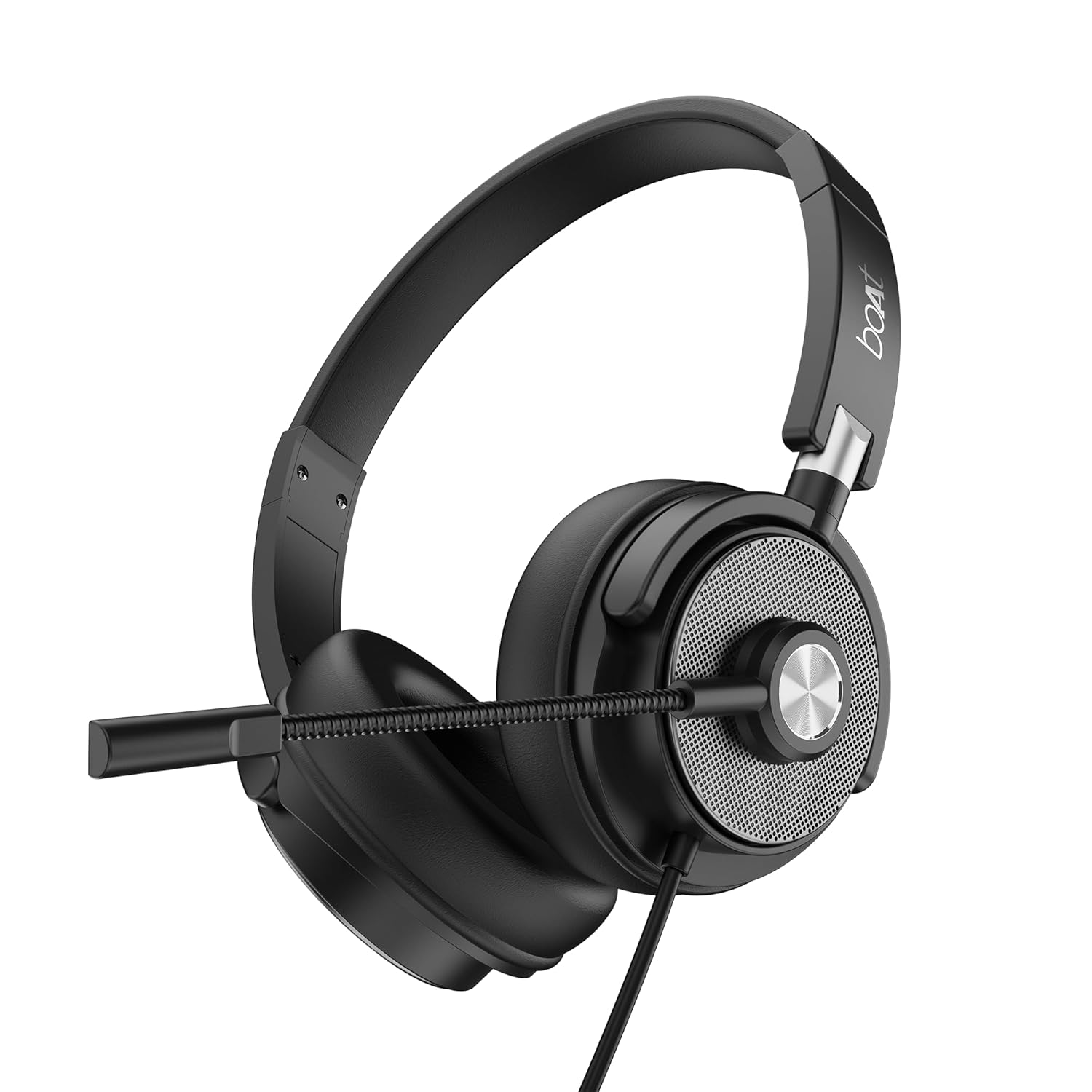boAt BassHeads 900 C Pro with 40mm Drivers, Lightweight Foldable Design, Unidirectional Retractable Mic, Adjustable Head