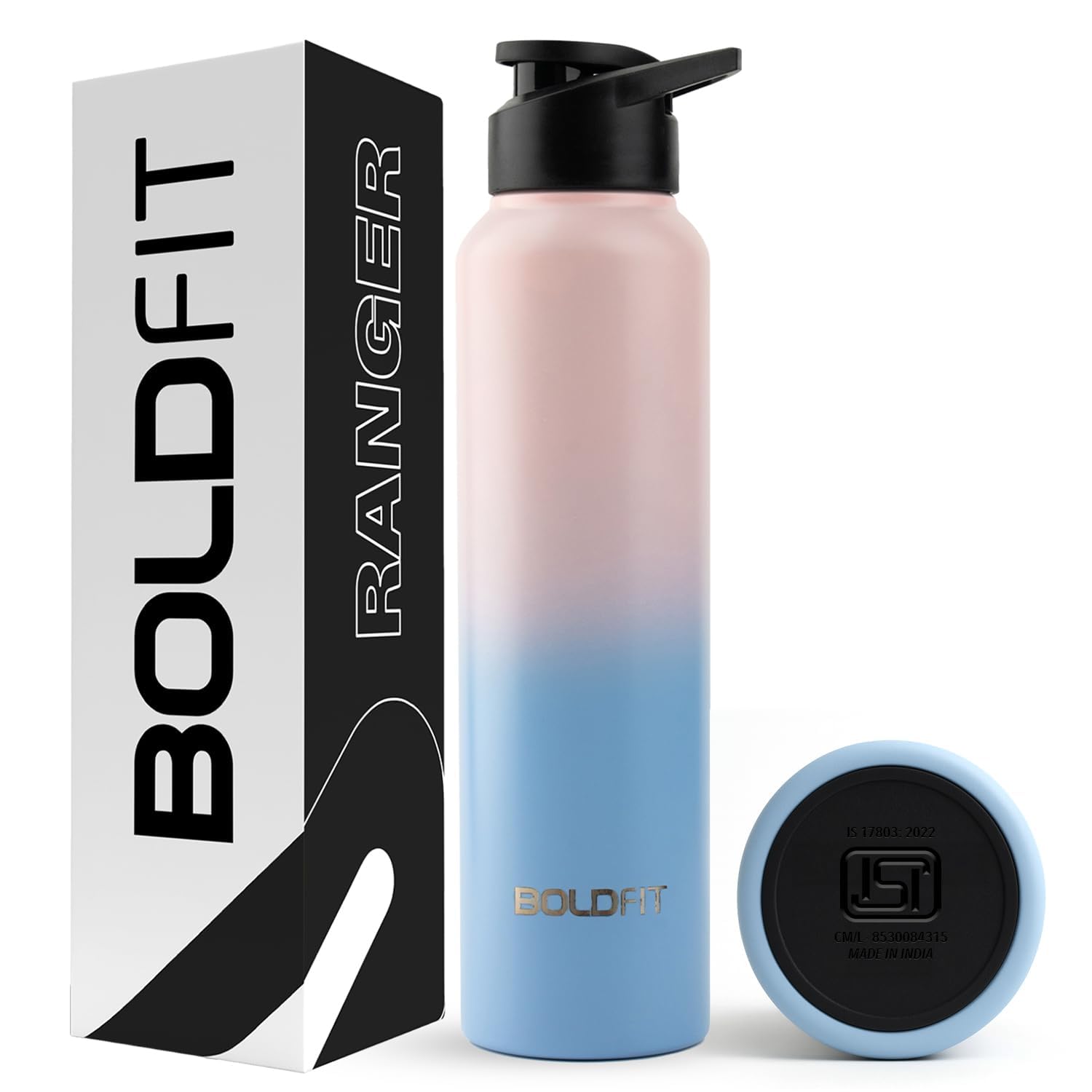 Boldfit Water Bottles Stainless Steel Water Bottle 1 Litre Steel Bottles for School, Office, Home, Gym 1 Litre for Men L