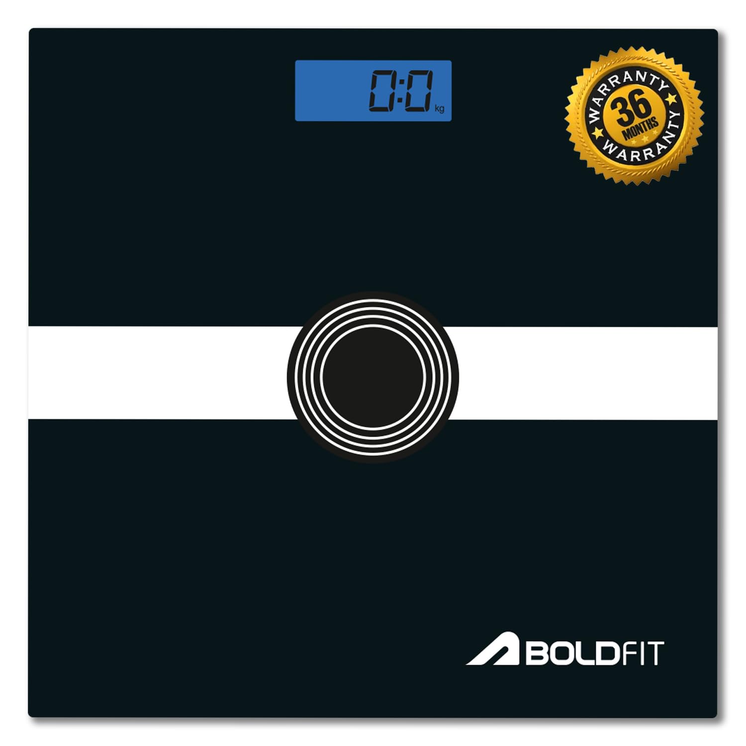 Boldfit Weight Machine for Home Digital Weighing Machine for Human Body with LCD Display Max Weight Capacity 180Kgs (Bat