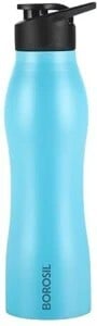 BOROSIL 950ml Grip Go Steel Water Bottle, Single Wall, Leakproof