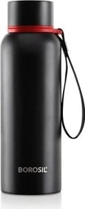 BOROSIL Trek Vacuum Insulated Water Bottle, 20 Hours Hot & 24 Hou