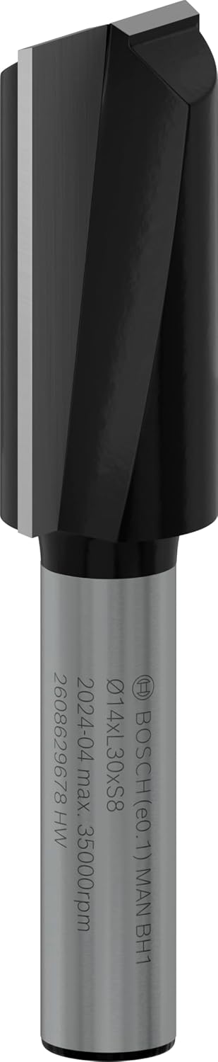 BOSCH PRO Extra Long Straight Cutter | Ø14xL30xS8mm | Engineered for Versatility | Clean Grooves & Precision Joints in W