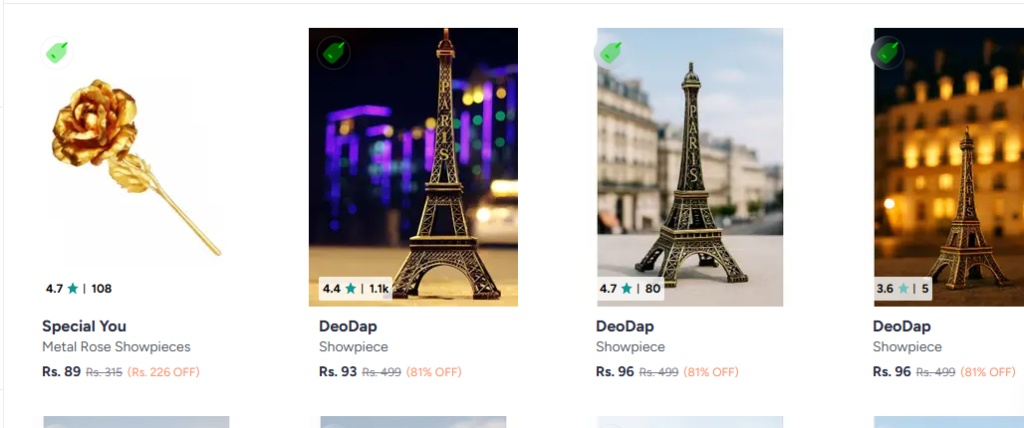 Bring Parisian Romance Home! DeoDap Metal Eiffel Tower Figurine [@ Just Rs. 93]