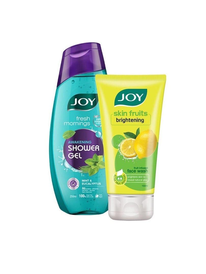 Buy JOY Fresh Mornings Awakening Shower Gel 250ml & Lemon Face Wash 150ml - Skin Care Combo for Unisex 21259218