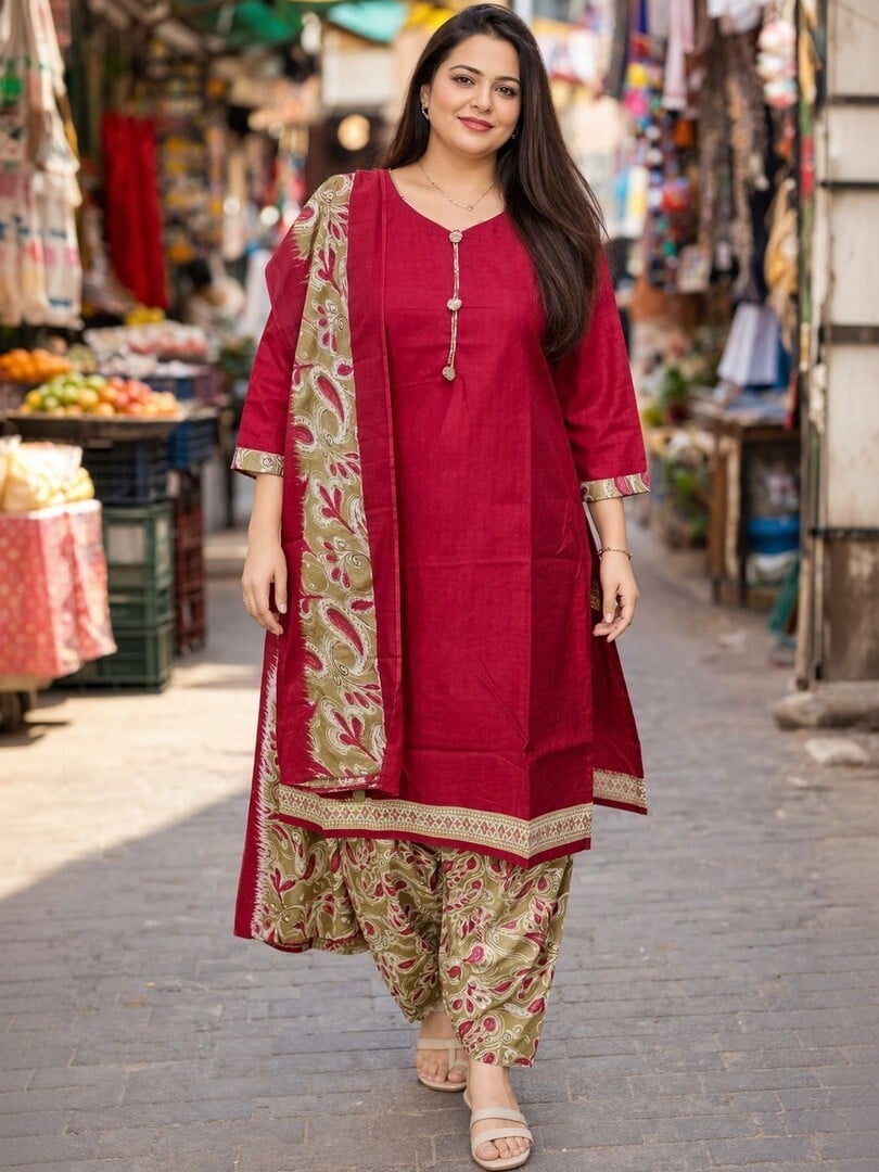 Buy KALINI Women Floral Printed Regular Kurti With Salwar & With Dupatta - Kurta Sets for Women 41131633