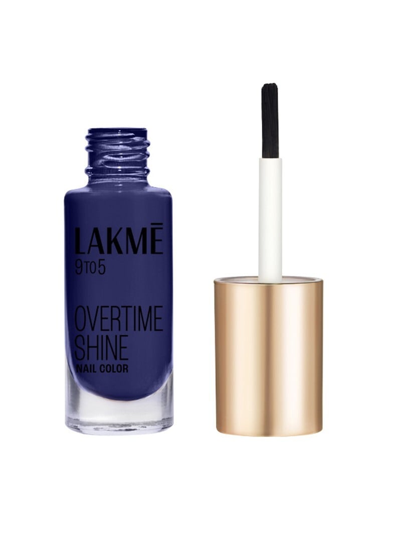Buy Lakme 9to5 Overtime Shine Glossy Long Lasting & Quick Dry Nail Color 6ml Summer Blue - Nail Polish for Women 1409543