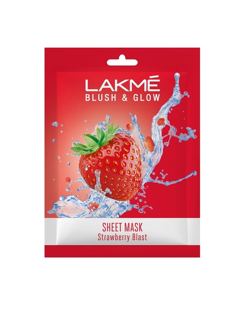 Buy Lakme Blush & Glow Strawberry Sheet Mask 25 Ml - Mask And Peel for Women 11523452
