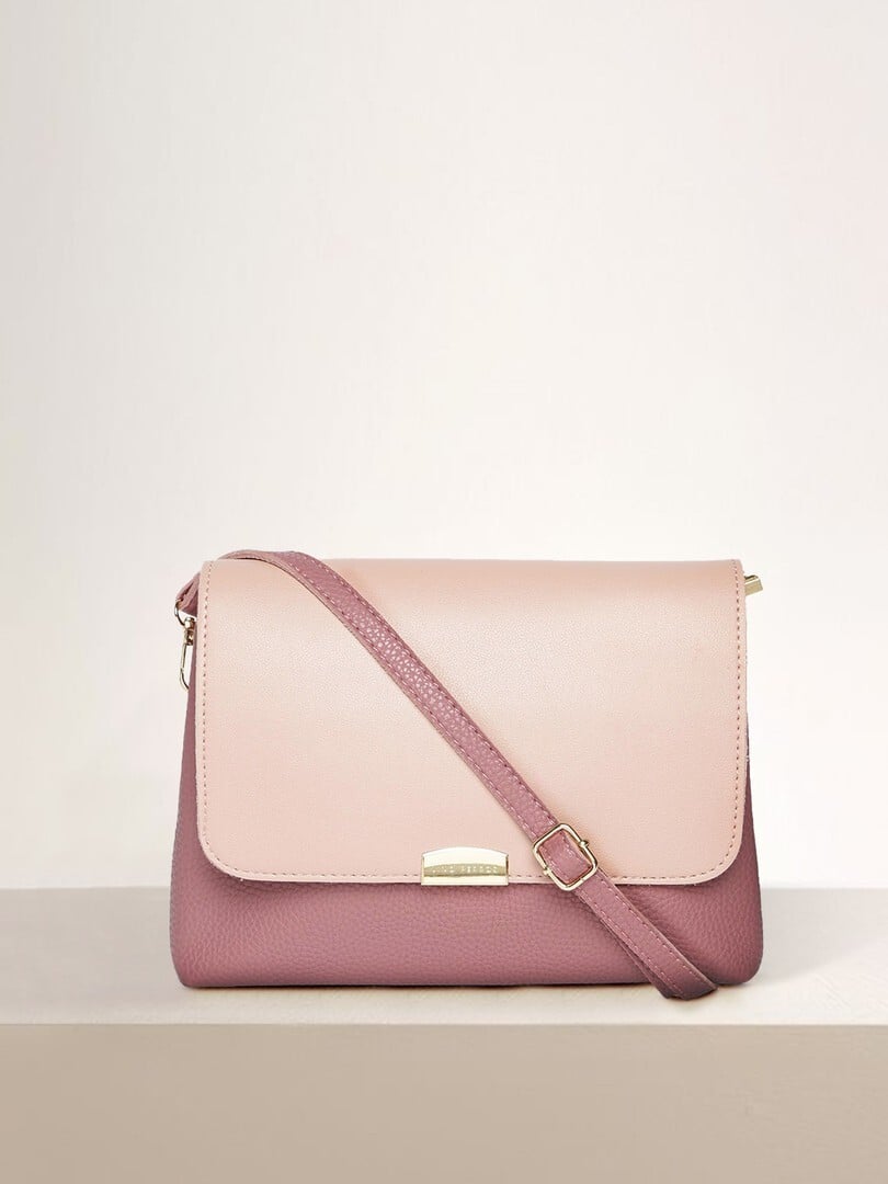Buy Lino Perros Colourblocked Synthetic Leather Structured Sling Bag - Handbags for Women 8378257