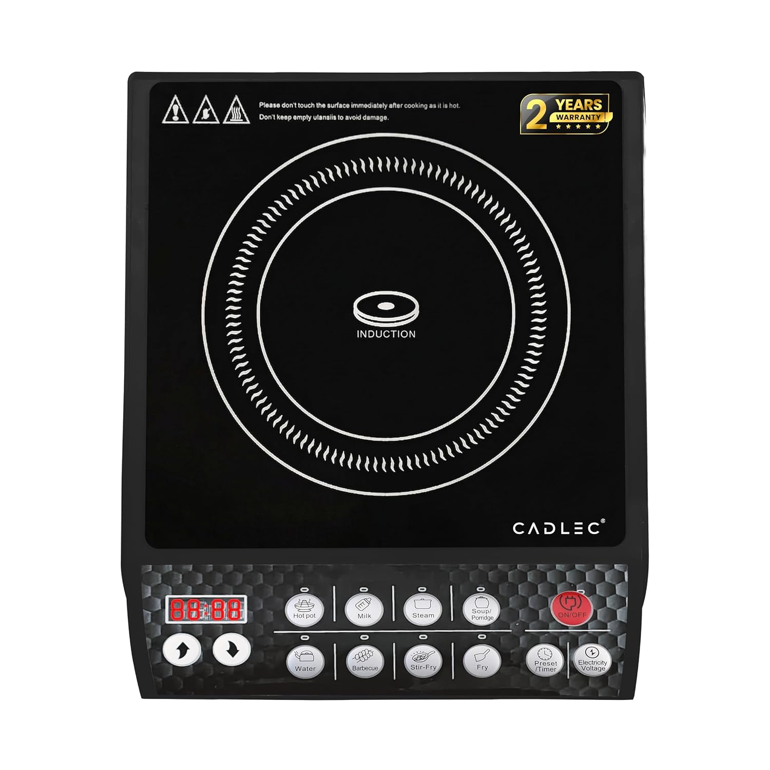 CADLEC CookFusion_5 2000W Induction @1112 two year warranty 3.9star rating