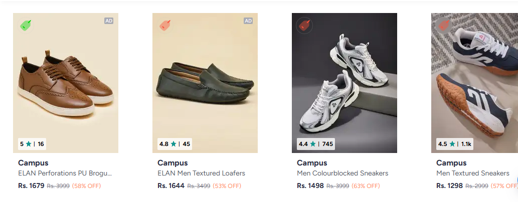 Campus & Asian At Min. 68% Off