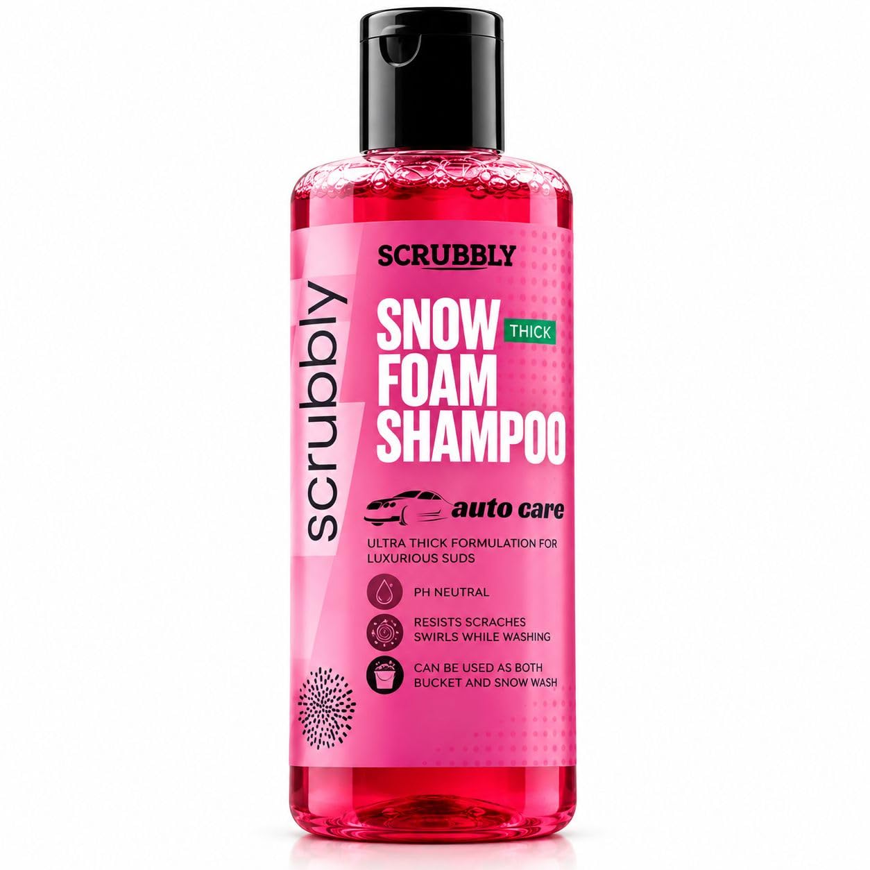 Car & Bike Shampoo Wash 500ml | pH Neutral | Thick Snow Foam for Deep Cleaning | Safe On Paint, PPF & Ceramic Coats
