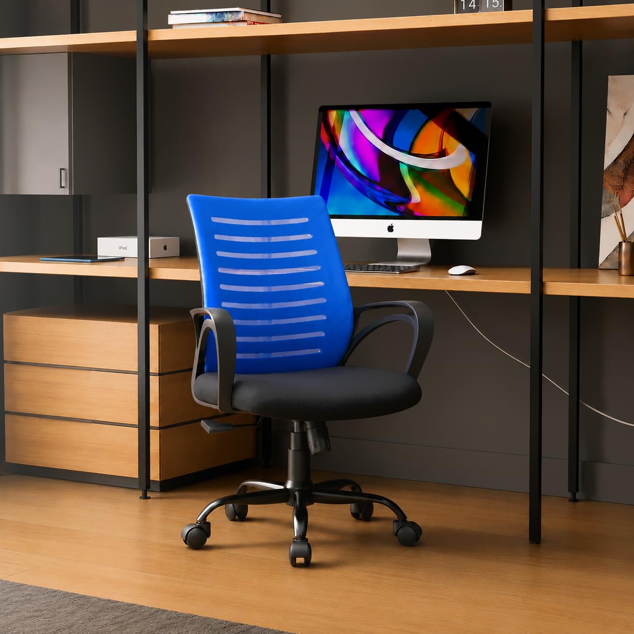 CELLBELL Desire C104 Ergonomic Mesh Office Chair for Home & Work | Mid-Back Desk Computer Chair with Smart Tilt Lock, He