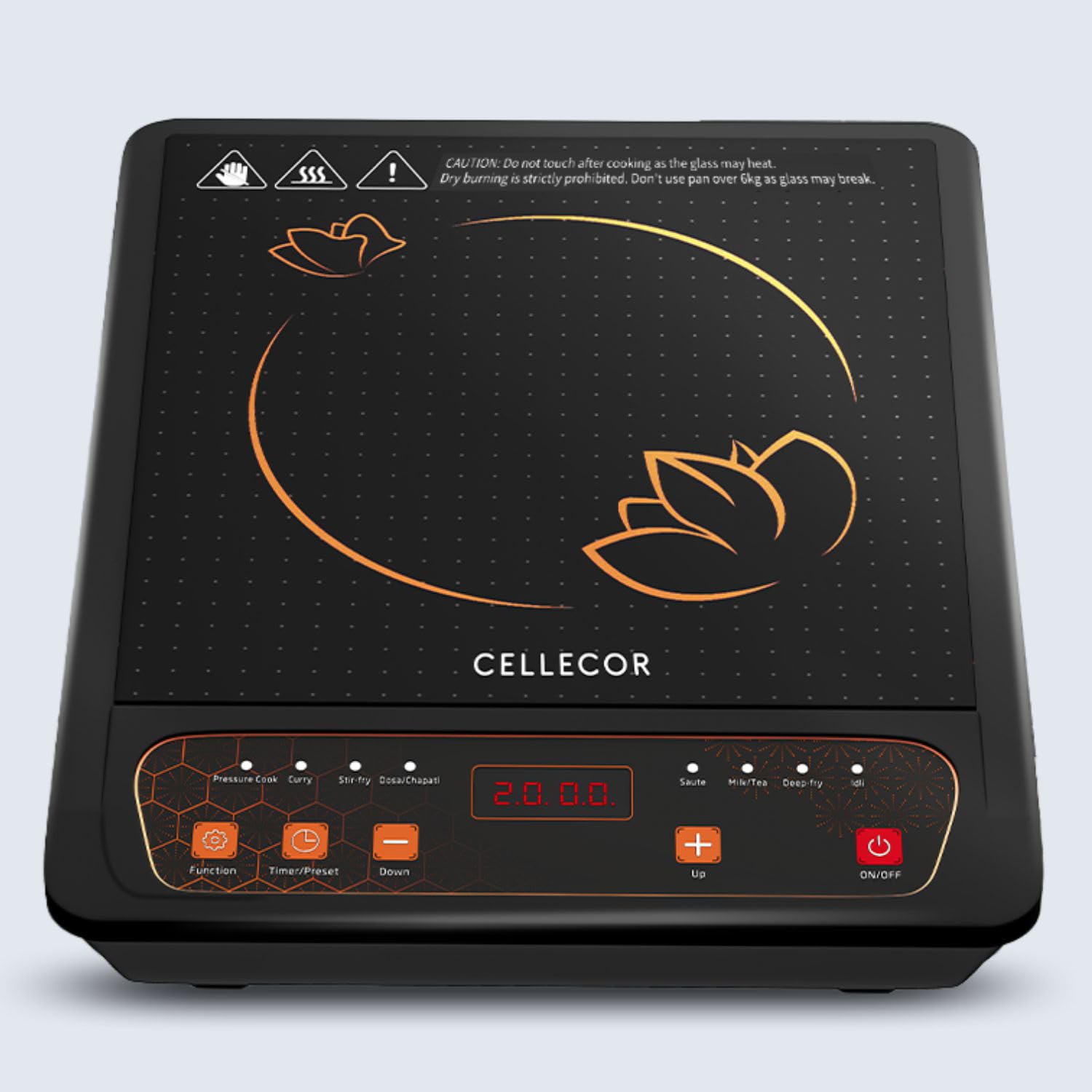 CELLECOR ICT01CE 2000 Watts Induction Cooktop with Auto-Switch Off | 8 Preset Modes