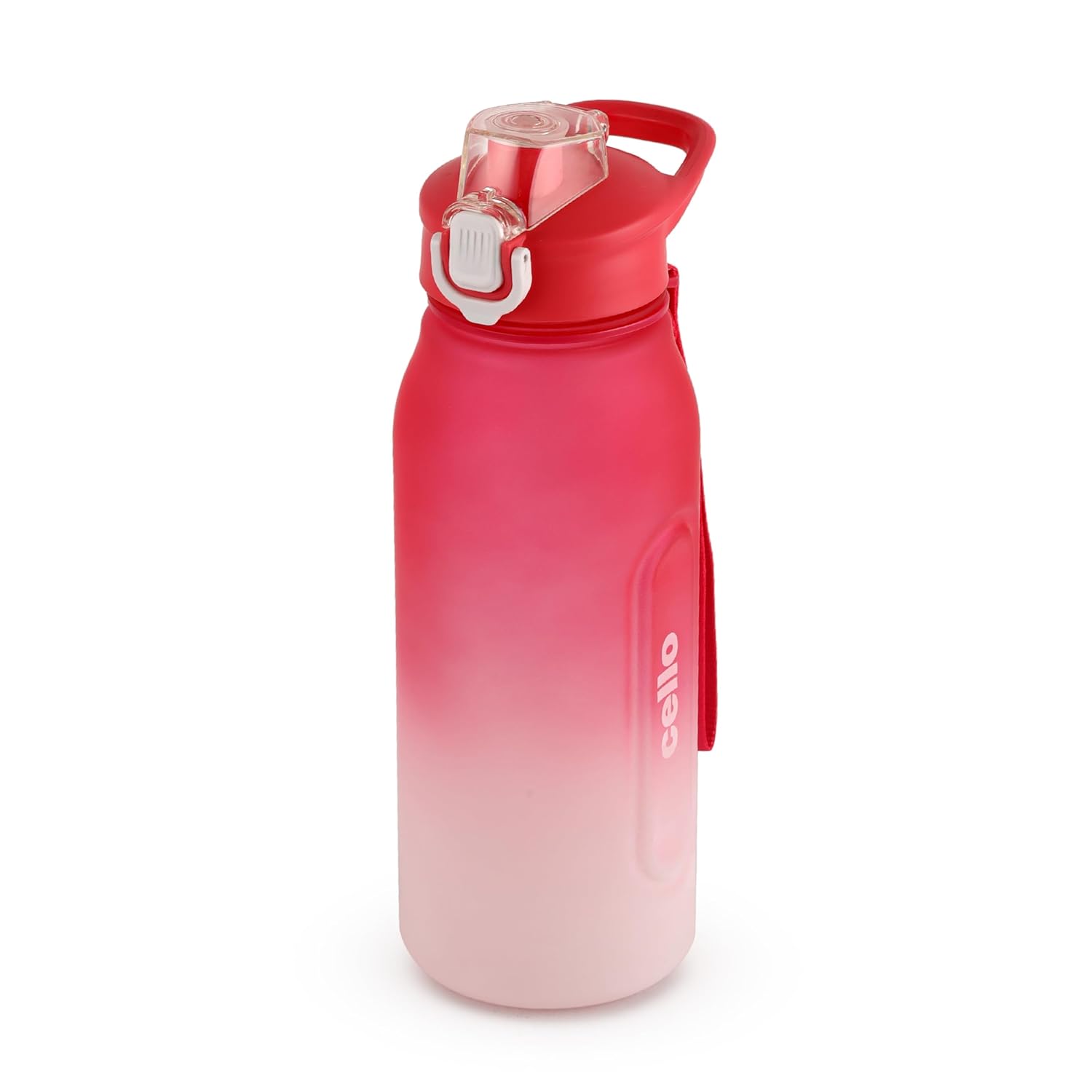CELLO Rise N Shine Large Sipper Water Bottle, 1230ml Pink White | Leakproof, Easy to Carry, Lightweight | Gym Workout Si