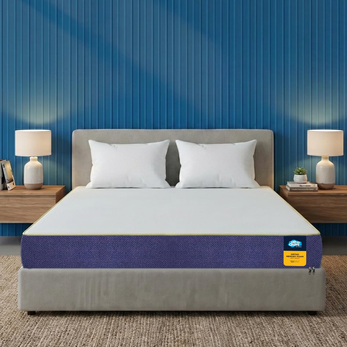 Centuary Mattresses Sleepables 6-Inch King Size Orthopedic Memory Foam Back Support Pressure | (72x72x6)