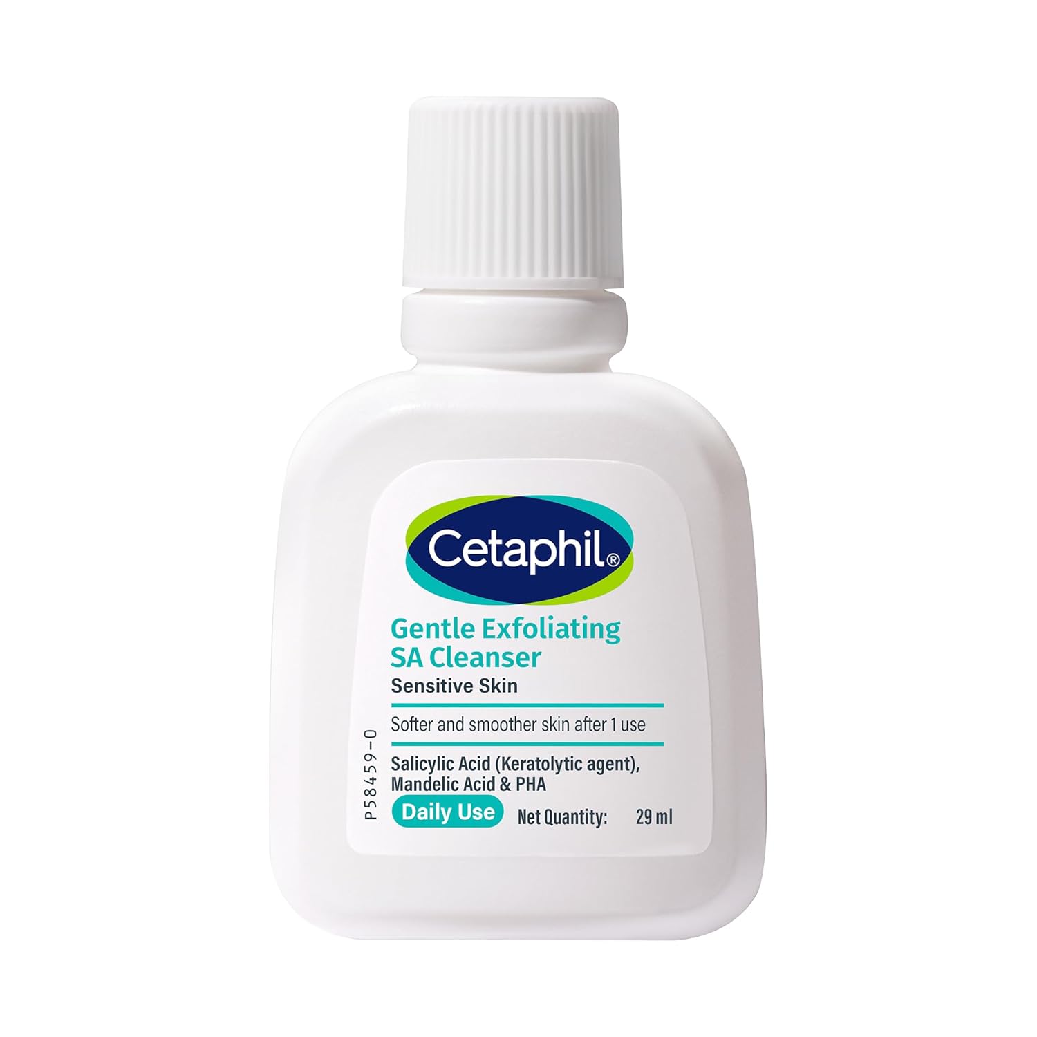 Cetaphil Gentle Exfoliating SA Cleanser 29ml | Daily Foaming Face Wash with Salicylic Acid, Mandelic Acid & Gluconolacto