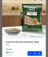 Check out Supreme Harvest Sunflower Seed on Instamart