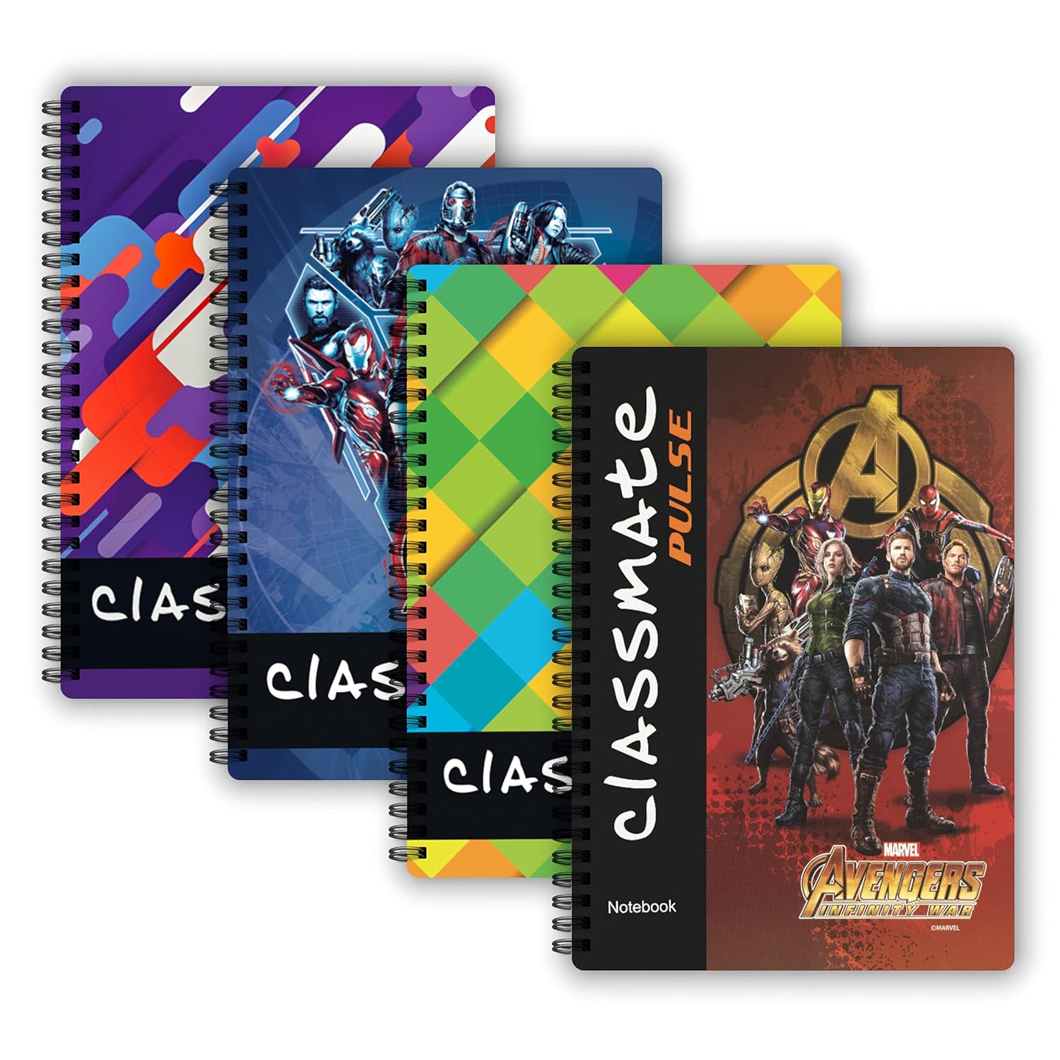 Classmate Pulse Notebook - 267 X 203, 160 Pages, Single Line, Wiro Binding, Multicolor