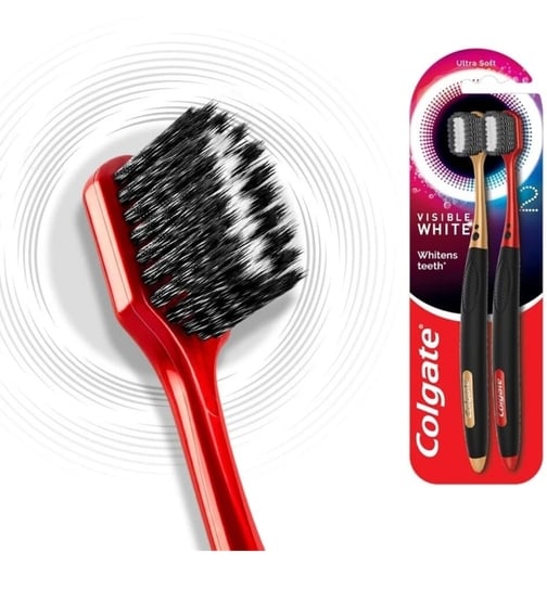 Colgate Visible White O2 Toothbrush Ultra Soft - 2pcs Ultra Soft Toothbrush (Pack of 2)