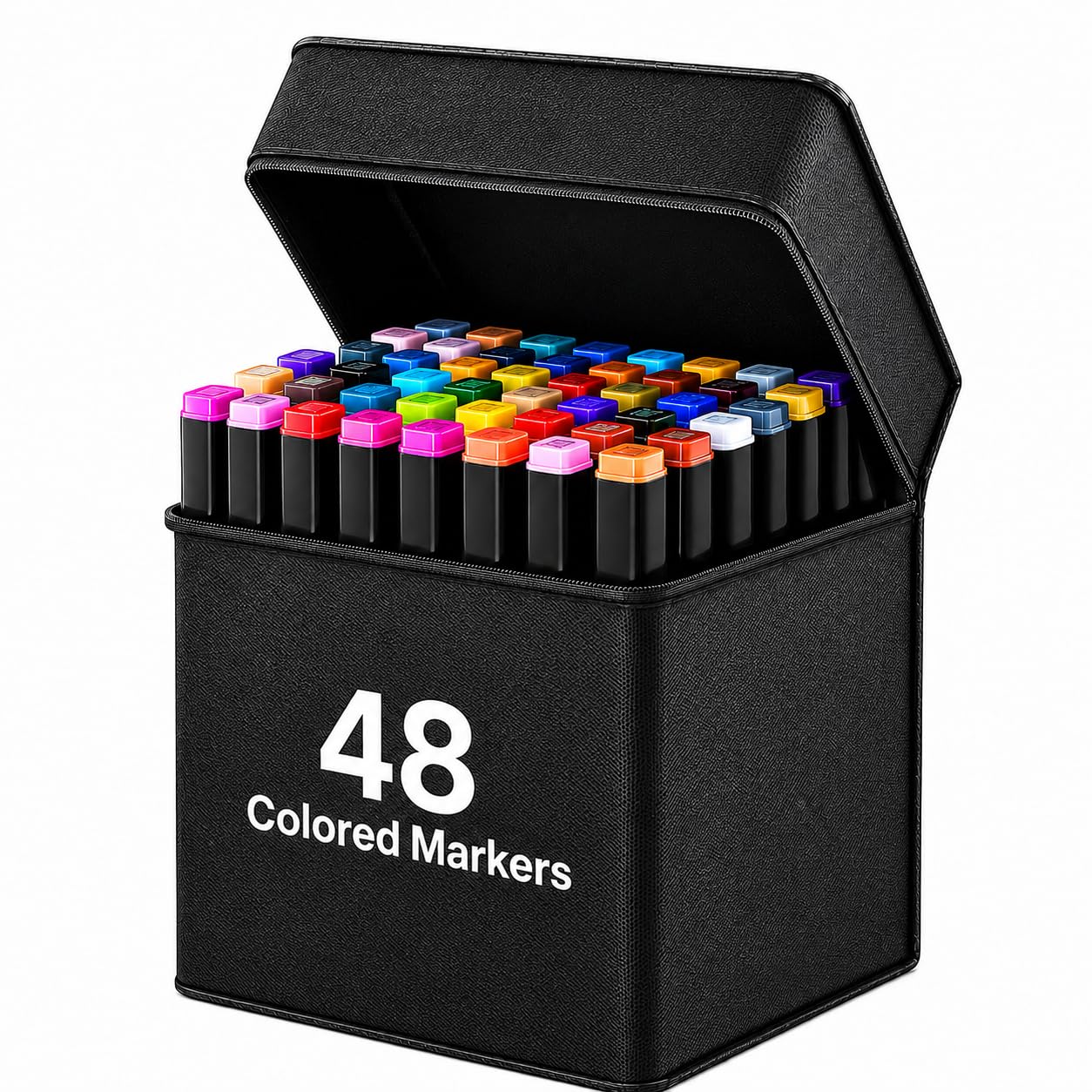 Corslet 48 Alcohol Markers & Color Pens Set | Colour Marker Pen Art Markers Dual Tip Brush & Chisel Alcohol Based Marker
