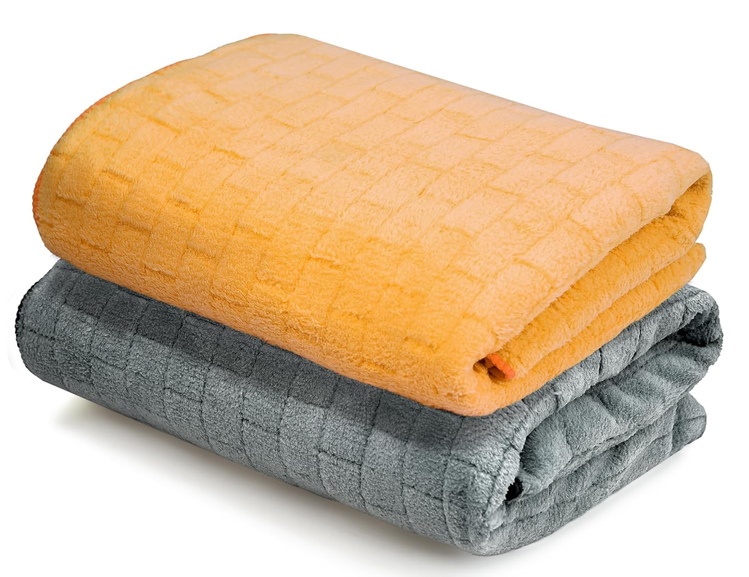 Cortina Solid Towels for Bath Set of 2 (70 x 140 cm) 300 GSM Microfiber Bath Towels
