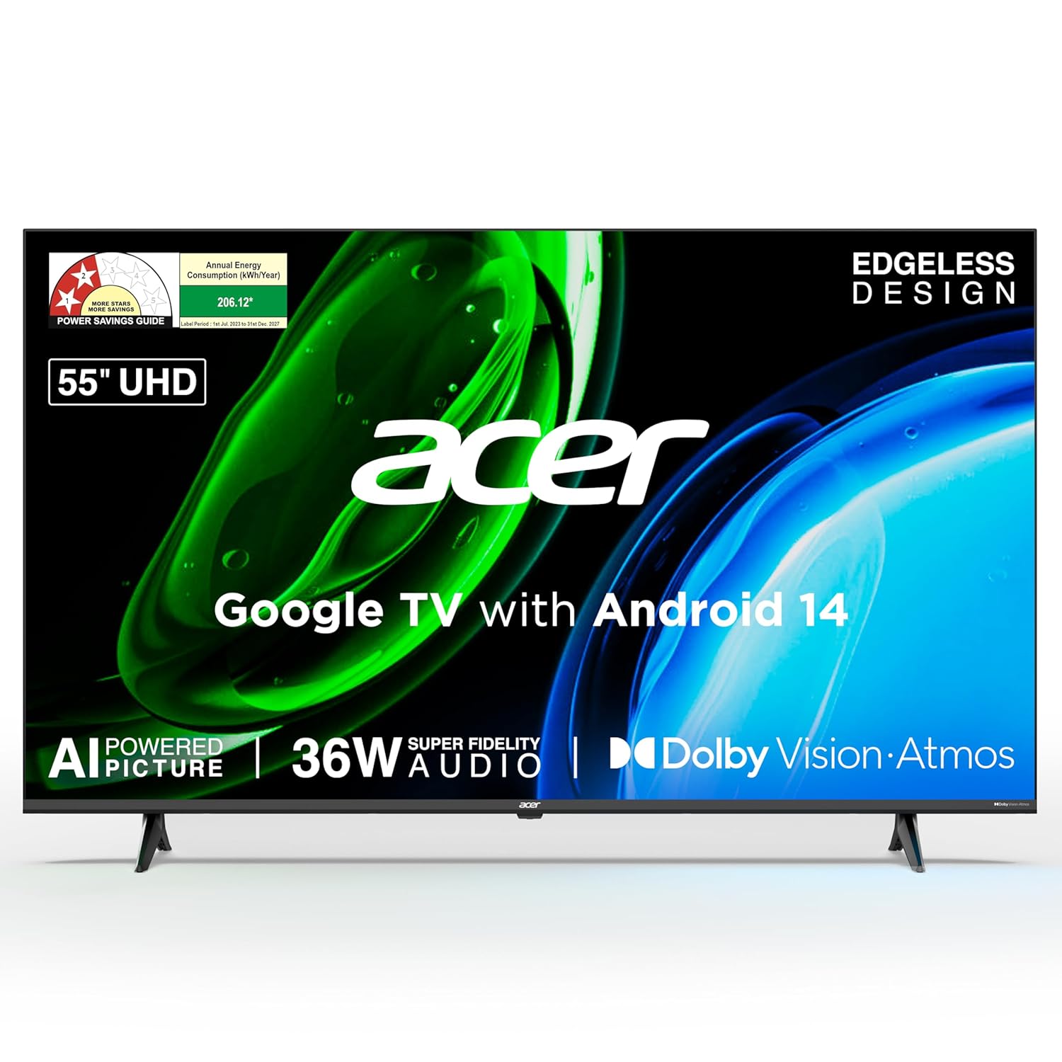 [Coupon + ICICI CC EMI] Acer 55-inch 4K Ultra HD Google Smart TV
