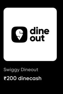 Cred : Get 200Rs Swiggy Dineout Dinecash by burning 2,500 Cred Coins