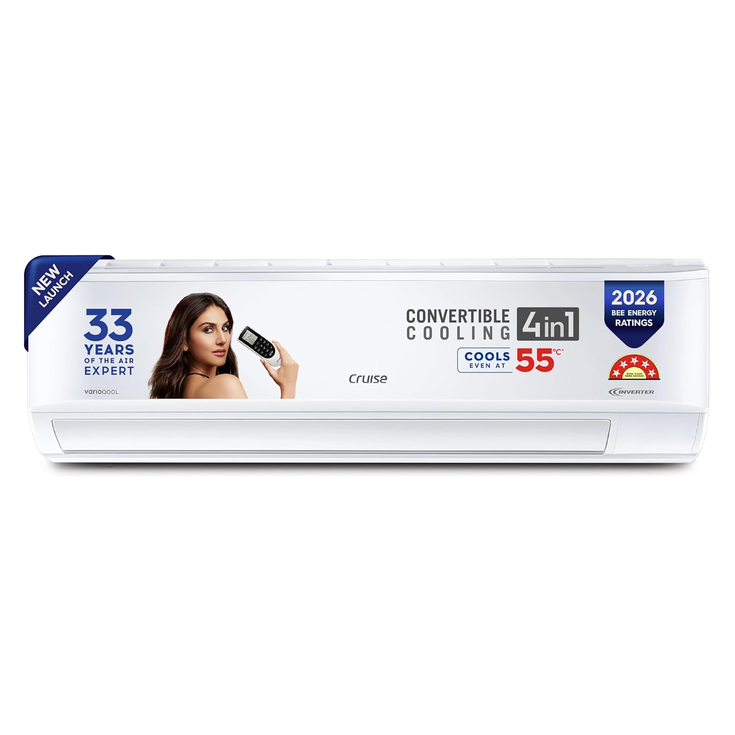 Cruise 1.5 Ton 5 Star Inverter Split AC (2026 Model, CWCVBM-VQ1D185, White)