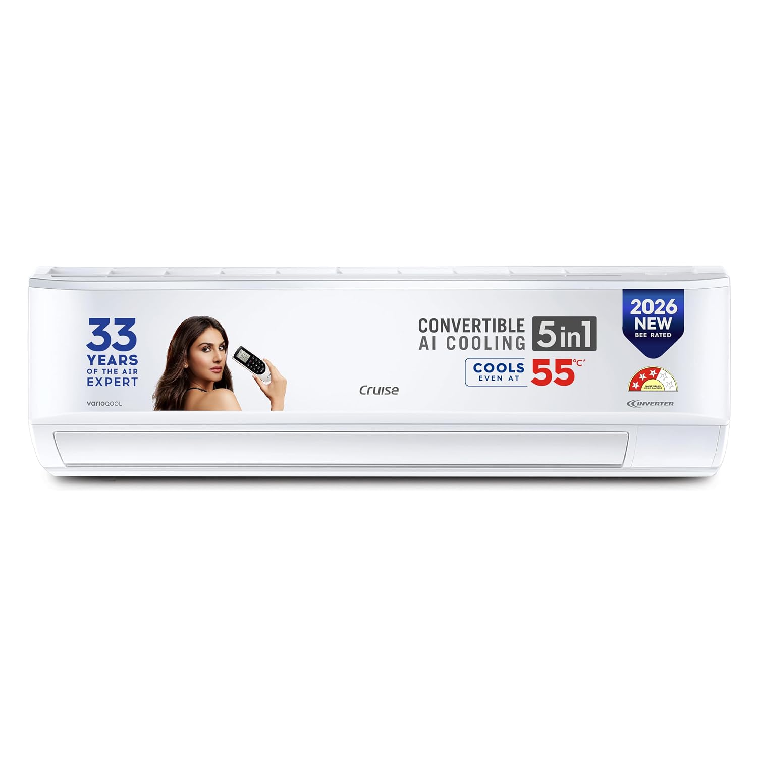 Cruise Smart Choice 2 Ton 3 Star Inverter Split AC (CWCVBM-VQ1D243, White)