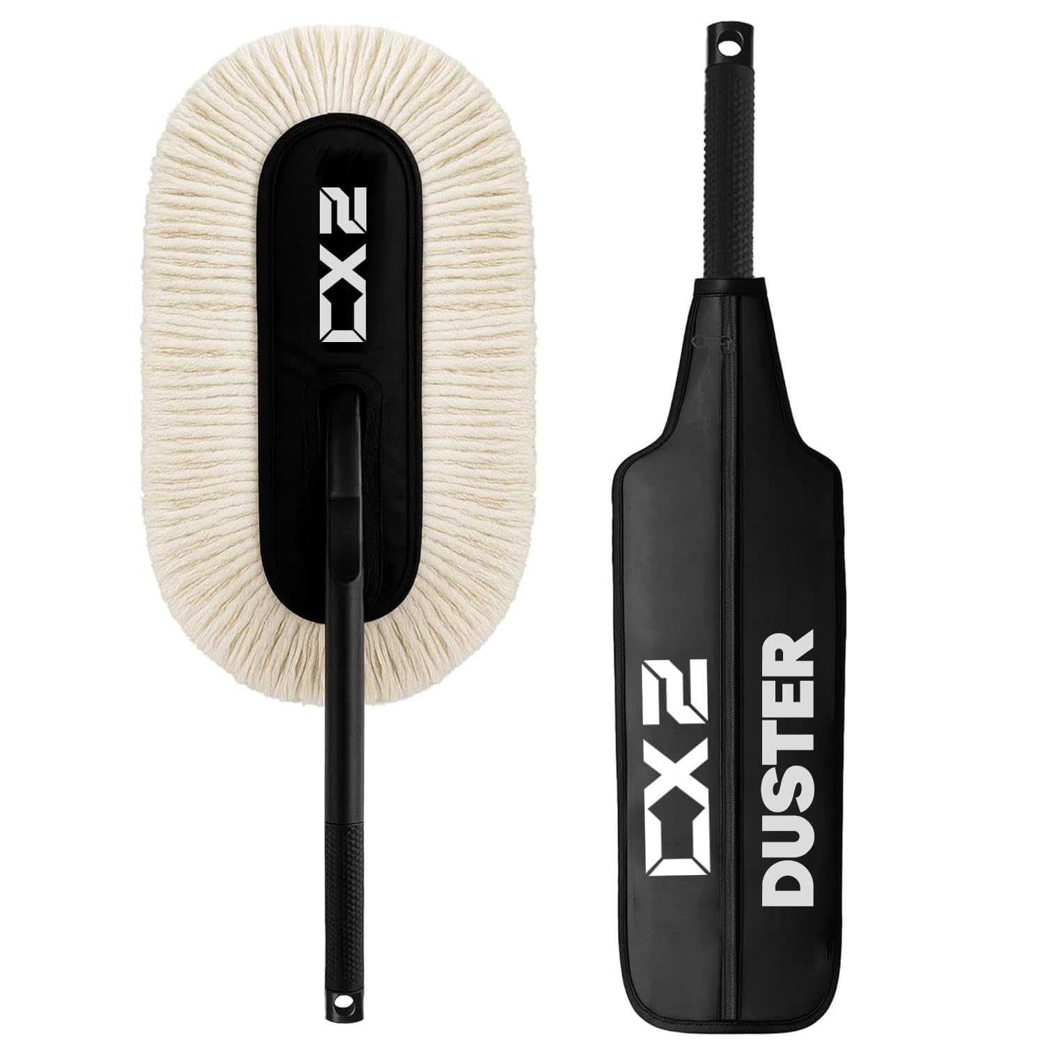 CX2 Microfiber Car Wash Duster with Expandable Handle, Scratch-Free, Wet & Dry Multi-Purpose Auto Detailing Tool