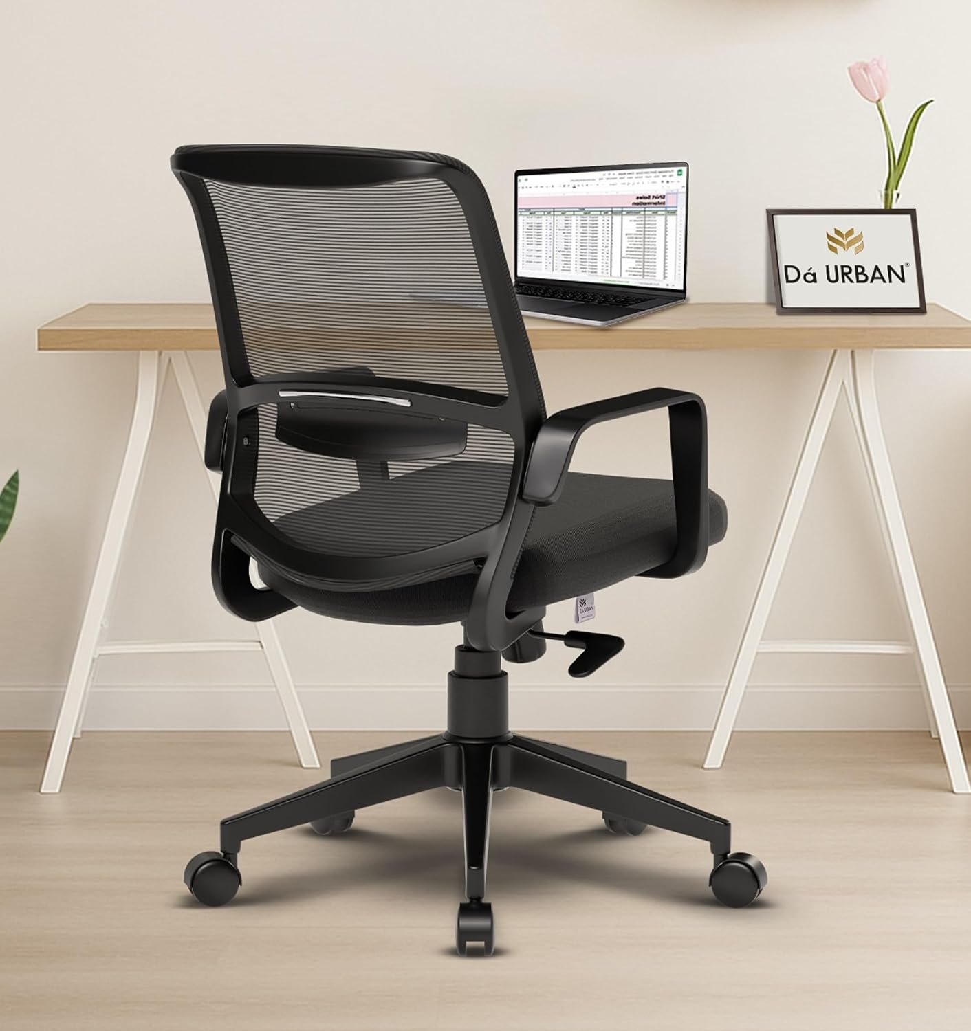 Da URBAN&reg; Dysen Office Chair, Mid Back Mesh Ergonomic Home Office Desk Chair (Black)