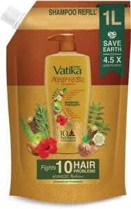 Dabur Ayurvedic Shampoo Refill Pouch | Up to 100% Damage Protecti