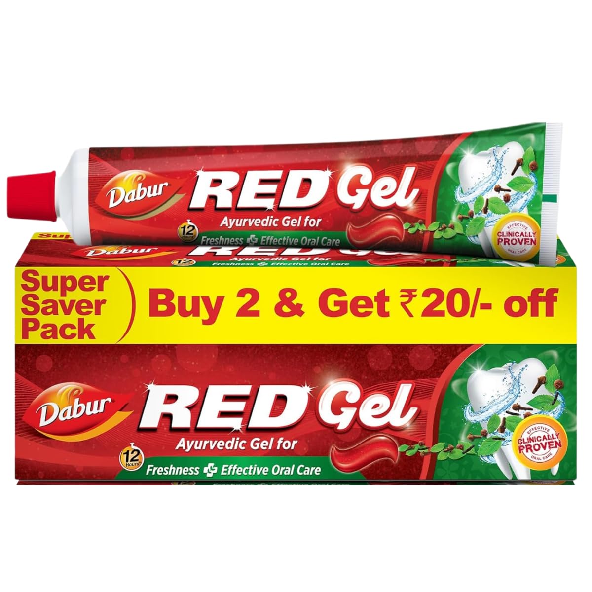Dabur Red Gel Ayurvedic Toothpaste - 300g (150g x 2)