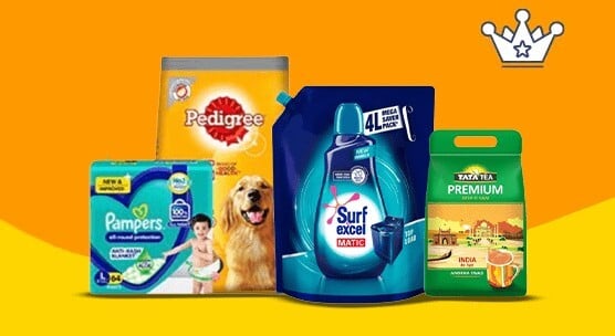 Daily Essentials Shopping order Get 10% back Up to Rs. 300, Min order: Rs. 2499