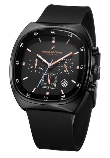DANIEL HECHTER Paris Bercy Collection Modern Multi Functional Square Dial and Silicon Band Analog Watch - For Men DHM100
