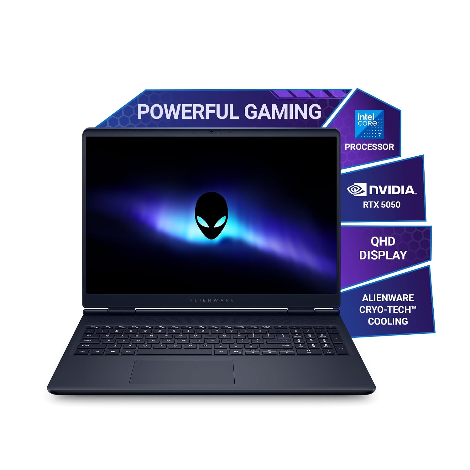 DELL Alienware 16 Aurora Gaming Laptop, Intel Core 7 240H Processor, 16GB DDR5, 1TB SSD, RTX 5050 8GB GDDR7, 16.0" 2.5k